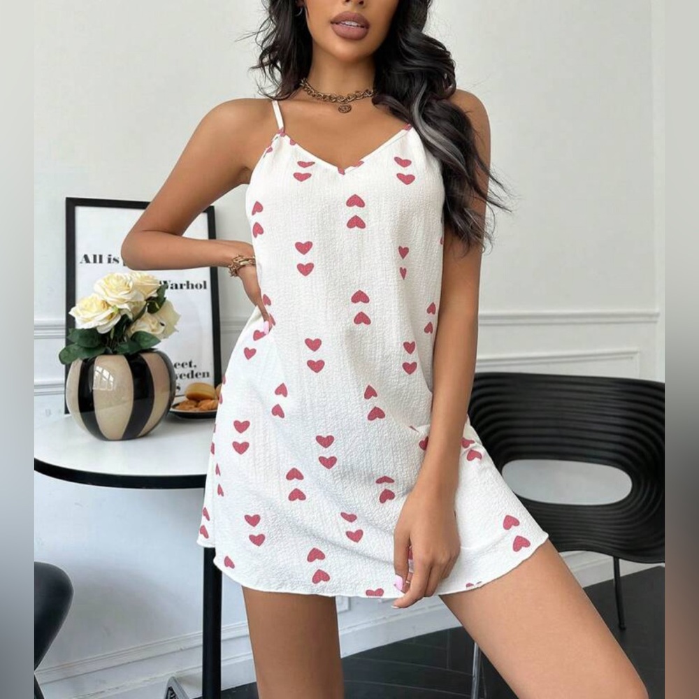 Sweet Dreams Heart Print Nightdress